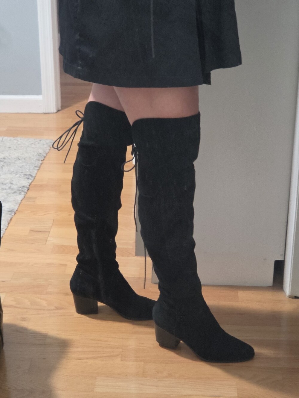 AldoWomen's Over-the-Knee Black Suede Boots - Picture 7 of 9